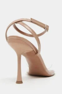 Nisantasi Shoes Vesper Nude Patent Front Transparent Thin Heels Women Shoes - Image 5
