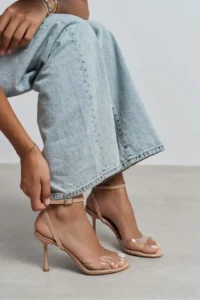 Nisantasi Shoes Vesper Nude Patent Front Transparent Thin Heels Women Shoes - Image 8