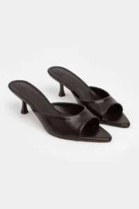 Nisantasi Shoes PROMISE Brown RUSTIC Patterned Pointed toe Women Thin Heels Slippers - Image 7