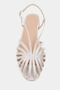 Nisantasi Shoes Leny Dark BEIGE Satin Piped 1-2 Cm Thick Heels Women Sandals Flats - Image 4