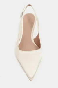Nisantasi Shoes Rovia BEIGE Satin Pointed toe Thin Heels Women Shoes - Image 4