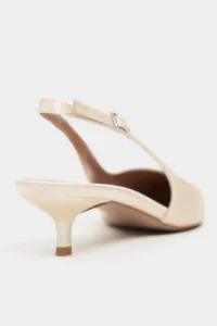 Nisantasi Shoes Rovia BEIGE Satin Pointed toe Thin Heels Women Shoes - Image 5