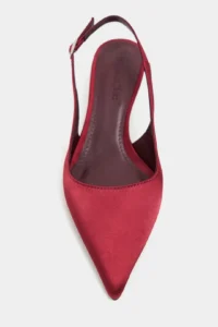 Nisantasi Shoes Rovia Burgundy Satin Pointed toe Thin Heels Women Shoes - Image 4