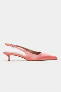 Nisantasi Shoes Rovia Salmon Satin Pointed toe Thin Heels Women Shoes