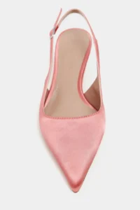 Nisantasi Shoes Rovia Salmon Satin Pointed toe Thin Heels Women Shoes - Image 4