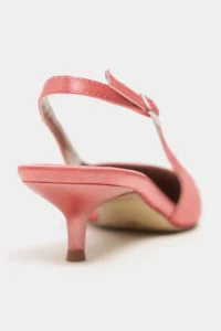 Nisantasi Shoes Rovia Salmon Satin Pointed toe Thin Heels Women Shoes - Image 5