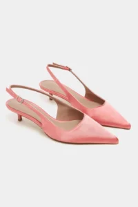 Nisantasi Shoes Rovia Salmon Satin Pointed toe Thin Heels Women Shoes - Image 6