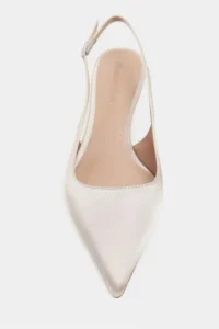 Nisantasi Shoes Rovia Sand BEIGE Satin Pointed toe Thin Heels Women Shoes - Image 4