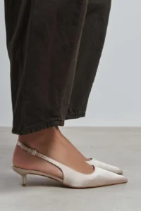 Nisantasi Shoes Rovia Sand BEIGE Satin Pointed toe Thin Heels Women Shoes - Image 8