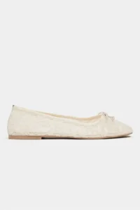 Nisantasi Shoes Magni Beige Lace Embroidered Fiyonk Detailed Women Flats