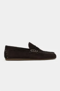 Nisantasi Shoes Jery Brown Suede Leather Women Loafer Shoes