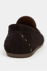 Nisantasi Shoes Jery Brown Suede Leather Women Loafer Shoes - Image 5