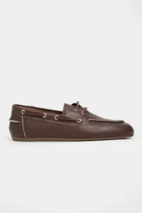 Nisantasi Shoes Rodeo COFFEE MATTE lace Detailed Women Loafer Shoes