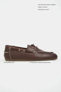 Nisantasi Shoes Rodeo COFFEE MATTE lace Detailed Women Loafer Shoes - Image 3