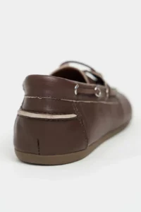 Nisantasi Shoes Rodeo COFFEE MATTE lace Detailed Women Loafer Shoes - Image 5