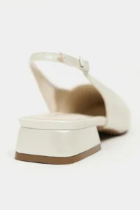 Nisantasi Shoes VIKTOR PEARL MATTE Front Pearl Satin Ankle Belt Detailed Pointed toe Short Heels Women Flats - Image 6
