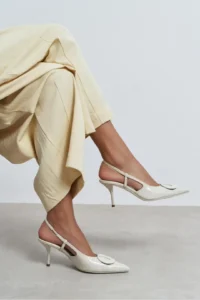 Nisantasi Shoes Nereid BEIGE Patent with accessories Pointed toe Light Back Thin Heels Women Shoes - Image 10