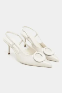 Nisantasi Shoes Nereid BEIGE Patent with accessories Pointed toe Light Back Thin Heels Women Shoes - Image 6