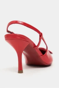 Nisantasi Shoes Nereid Red Patent with accessories Pointed toe Light Back Thin Heels Women Shoes - Image 5