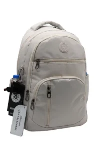 Bevitton 1710 Beige Waterproof Fabric School Bag Unisex School Backpack - Image 3