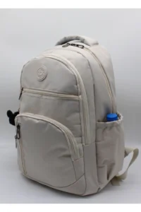 Bevitton 1710 Beige Waterproof Fabric School Bag Unisex School Backpack - Image 6