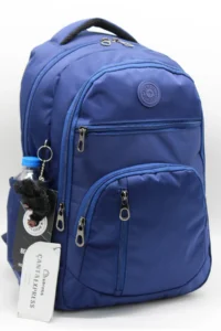 Bevitton Unisex School Backpack Navy Blue Waterproof Fabric Large Size Middle School High School University School Bag 1710 - Image 3