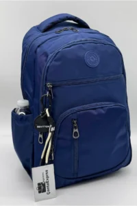 Bevitton Unisex School Backpack Navy Blue Waterproof Fabric Large Size Middle School High School University School Bag 1710 - Image 4