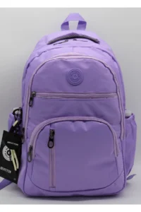 Bevitton 1710 Lilac Waterproof Fabric School Bag Unisex School Backpack - Image 4