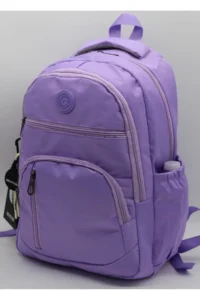 Bevitton 1710 Lilac Waterproof Fabric School Bag Unisex School Backpack - Image 5