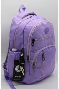 Bevitton 1710 Lilac Waterproof Fabric School Bag Unisex School Backpack - Image 6