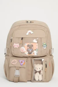 Roxbros Kawaii Korean Style Set of 3 Kids Primary School Bag with Pen Holder Lunch Bag Backpack with Accessories - Image 2