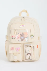 Roxbros Korean Style Set of 3 Accessories Girls Primary School Bag with Pen Holder Lunch Bag Backpack - Image 2