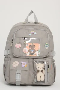 Roxbros Kawaii Korean Style Set of 3 Kids Primary School Bag with Pen Holder Lunch Bag Backpack with Accessories - Image 2