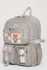 Roxbros Kawaii Korean Style Set of 3 Kids Primary School Bag with Pen Holder Lunch Bag Backpack with Accessories - Image 4