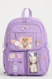 Roxbros Korean Style Set of 3 Accessories Girls Primary School Bag with Pen Holder Lunch Bag Backpack - Image 2