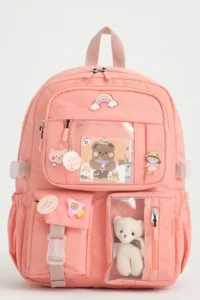 Roxbros Korean Style Set of 3 Accessories Girls Primary School Bag with Pen Holder Lunch Bag Backpack - Image 2