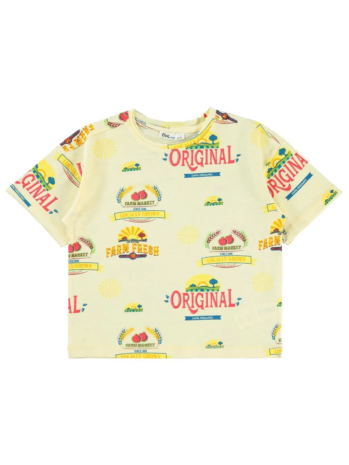 S000198623-20065_1 Civil Boys Boys' T-Shirt 10/13 Y Light YELLOW - Image 1