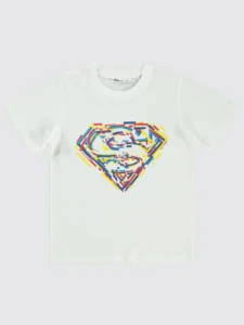 Civil Superman Boys' T-Shirt 10/13 Y Ecru