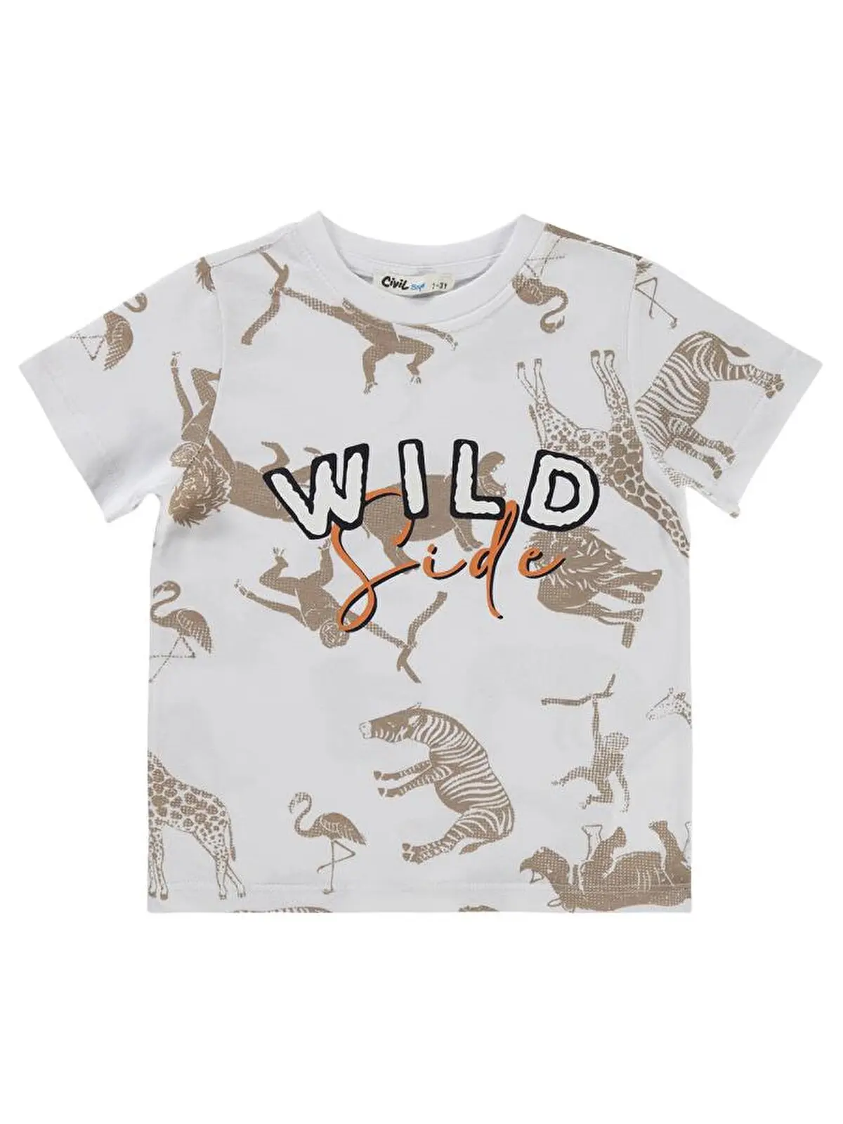 S000359479-19965_1 Civil Boys Wild Printed 2/5 Y T-Shirt - Image 1