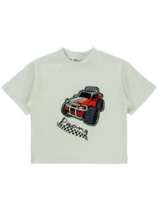 Civil Boys Crazy Truck Printed 2/5 Y T-Shirt Light Gray