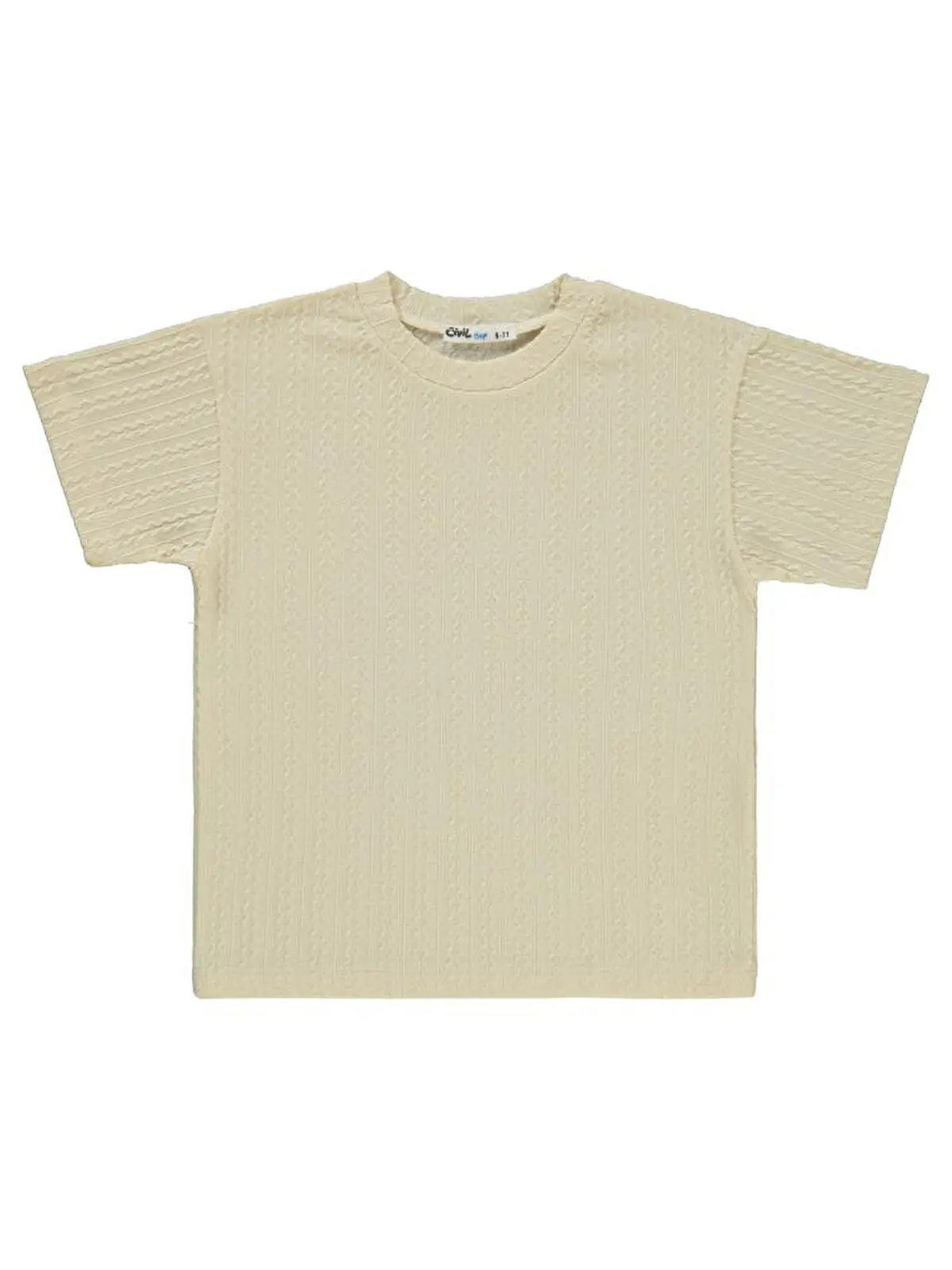 S000483208-19928_1 Civil Boys Kendinden Patterned 6/9 Y T-Shirt - Beige 9/10 Y - Image 1