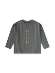 Cigit Slogan Long Sleeve T-Shirt 2/10 Y Pastel BLUE - Image 5