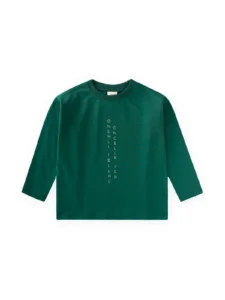 Cigit Slogan Long Sleeve T-Shirt 2/10 Y Green