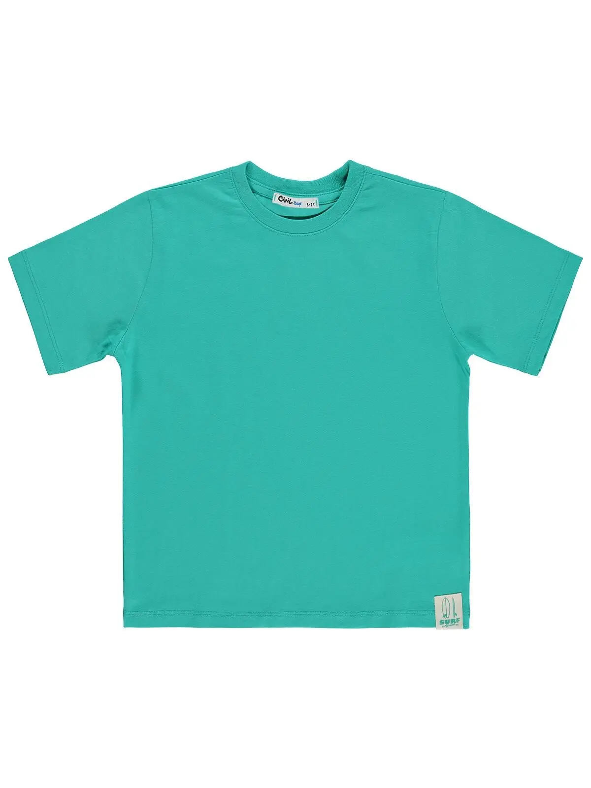 S000526305-26818_1 Civil Boys Basic Surf Etiketli 10/13 Y T-Shirt - Green 12/13 Y - Image 1
