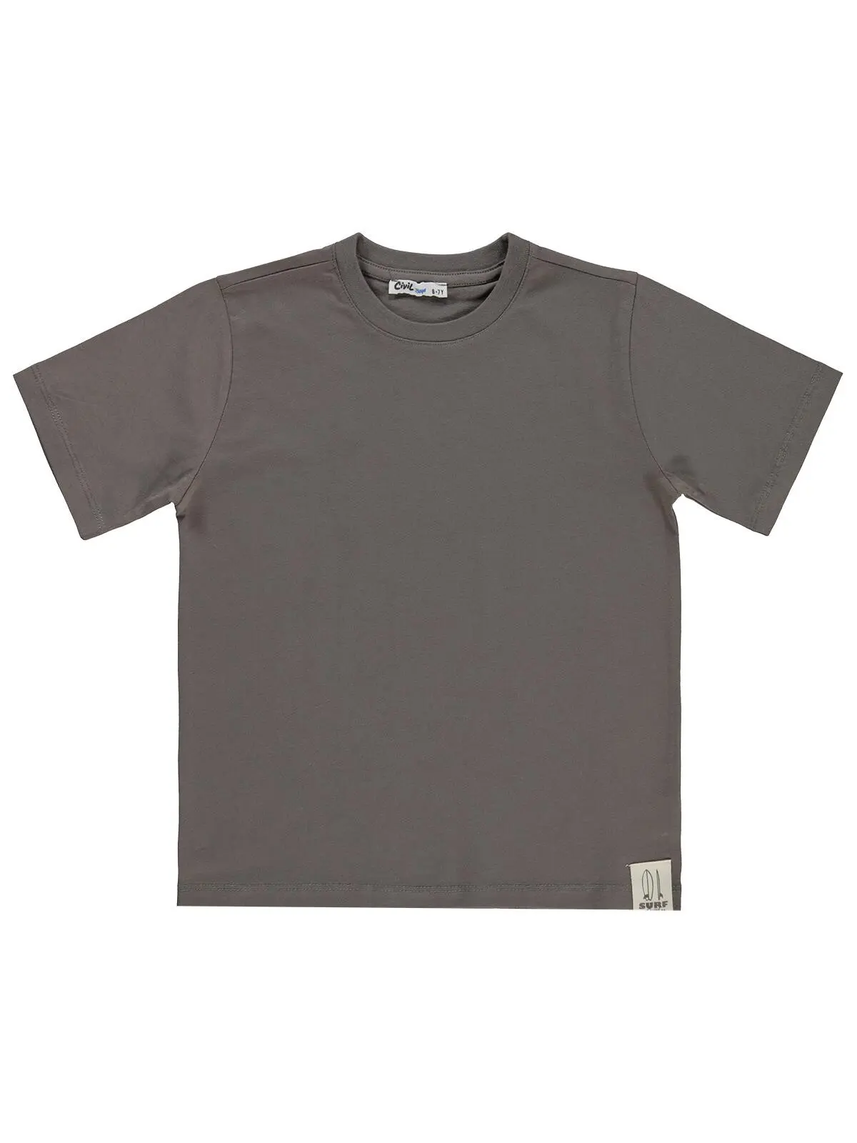 S000526305-29704_1 Civil Boys Basic Surf Etiketli 10/13 Y T-Shirt - Brown - Image 1