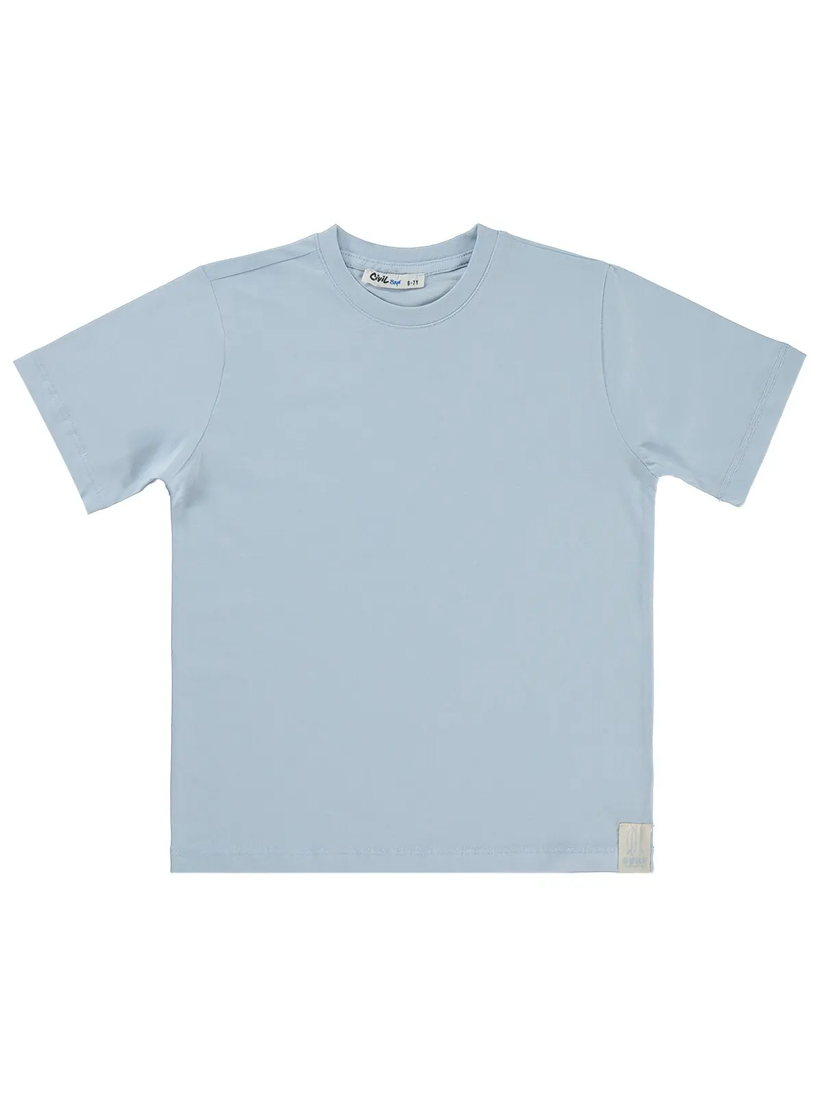 S000543456-3053_1 Civil Boys Basic Surf Etiketli 6/9 Y T-Shirt - BLUE - Image 1