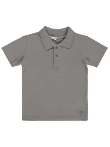 Civil Boys Boys' Palmiye Embroidered Polo Shirt Collar 2/5 Y T-Shirt - Gray - Image 4
