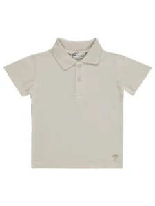 Civil Boys Boys' Palmiye Embroidered Polo Shirt Collar 2/5 Y T-Shirt - Beige
