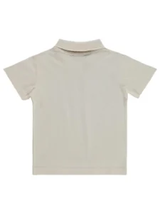 Civil Boys Boys' Palmiye Embroidered Polo Shirt Collar 2/5 Y T-Shirt - Beige - Image 2