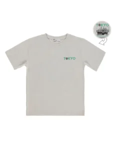 Civil Boys Tokyo Printed 6/9 Y T-Shirt - Dark Stone Rengi